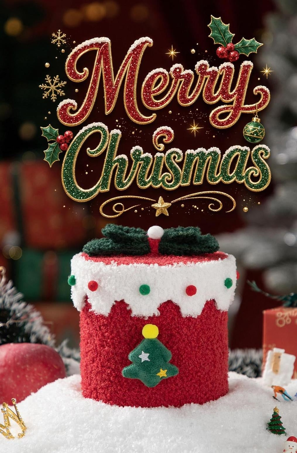 Christmas Apple Box, Candy Box & Festive Decor Box